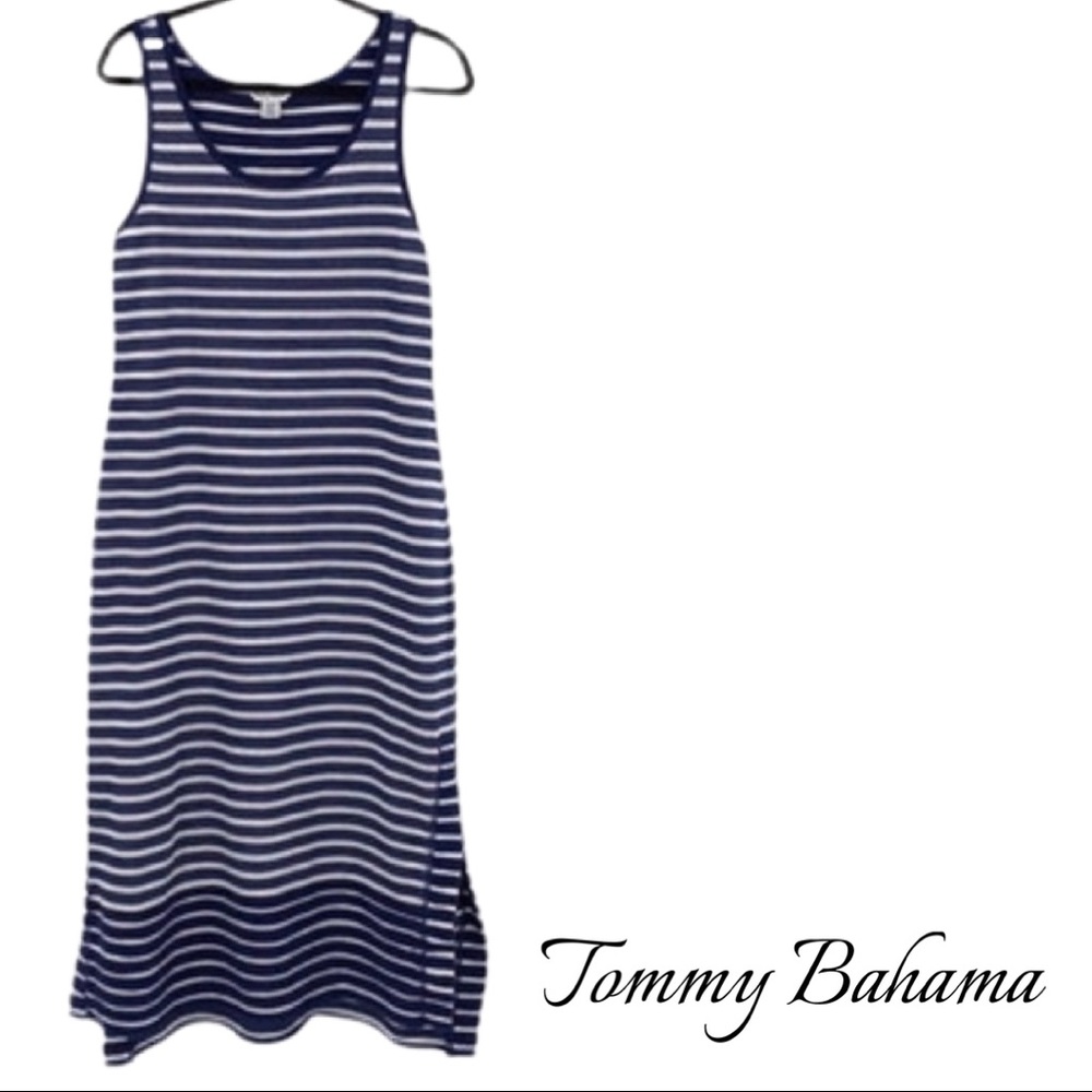 Tommy Bahama Striped Maxi Tank Dress Size Large